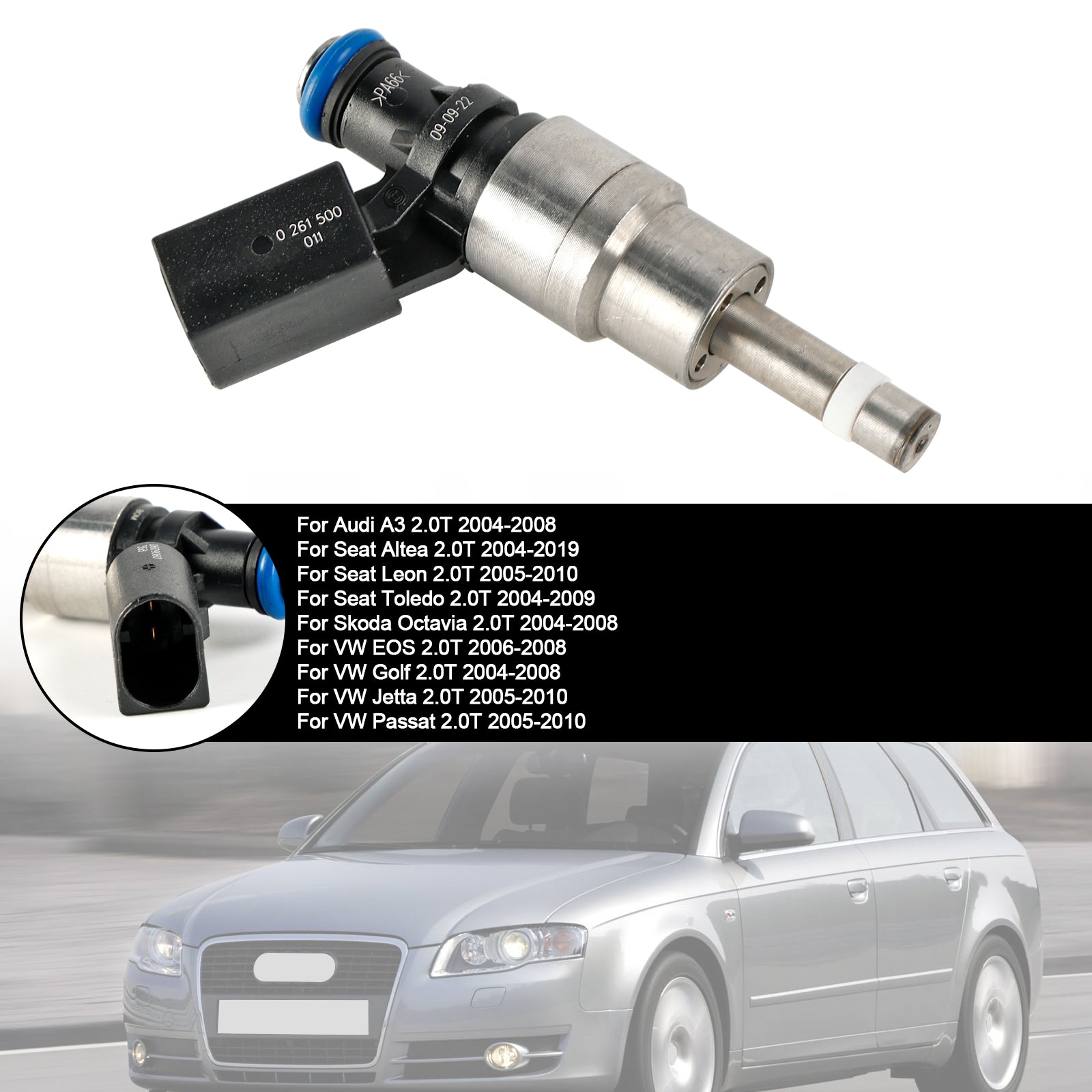 2004-2008 Skoda Octavia 2.0T drivstoffinjektor 0261500011 06F906040D
