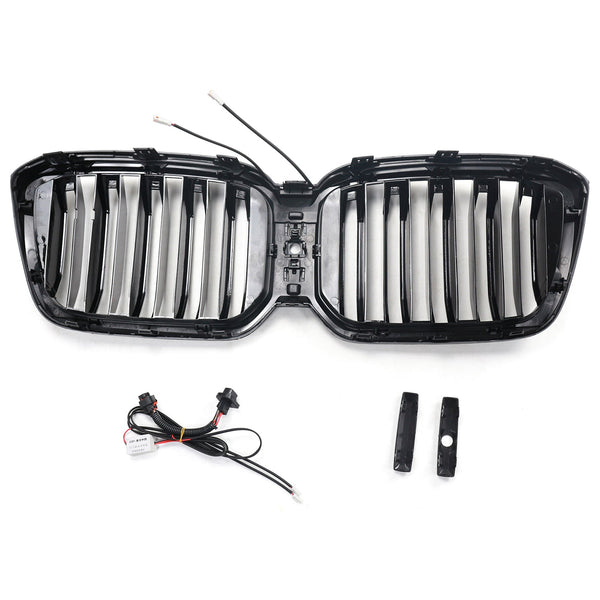 2022-2025 BMW X3 G01 X4 G02 Dvojitá lamena lesklá černá nárazníková ledvinová mřížka Generic