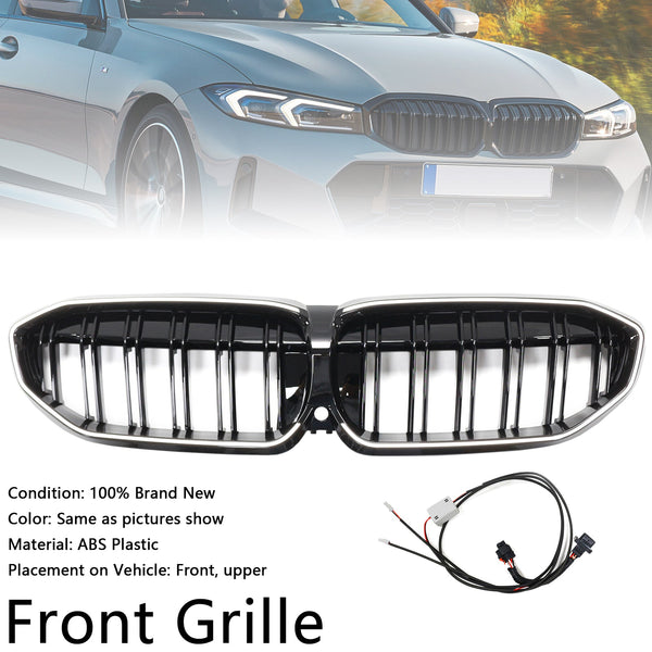2019-2022 BMW 3 Series G20 Double Slat Black Ledney Grille 51138072085 Generic