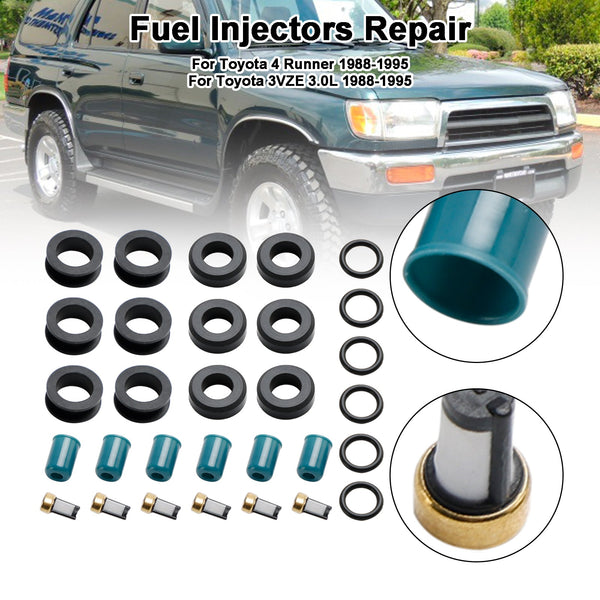 1988-1995 Toyota 4 Runner 3VZE Truck Fuel Injector Repair Seal Rebuild Kit 4-319