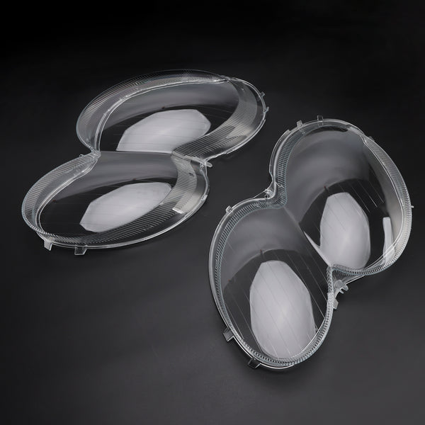 2Pcs Headlight Shell Lens Cover+Glue For Benz W230/R230 SL500 SL600 2003-08