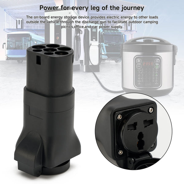 Discharge V2L Type 2 to Euro Plug EV Charger Adapter 16A EVSE IEC62196 Plug