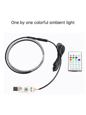 Central Control Ambient Interior Colorful LED Flowing Decorative Light 110cm