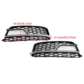 2013-2016 AUDI A5 S-Line / S5 2PCS Front Fog Lamp Black Grill Grille 8T0 807 681 K 8T0 807 682 K Generic