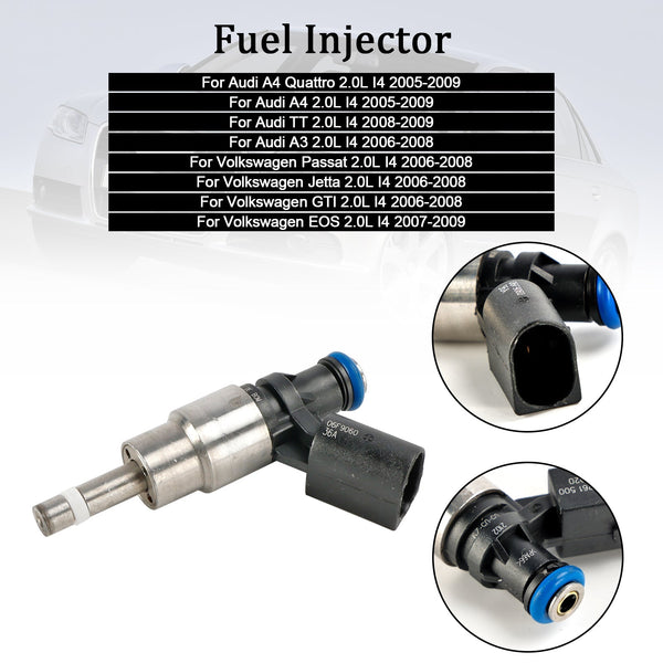 2005–2009 Audi A4 2.0L I4 Kraftstoffeinspritzer 06F906036A 0261500021 Generisch