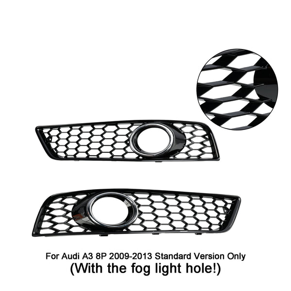 2009-2013 Audi A3 8P versión estándar parachoques de panal luz antiniebla delantera parrilla cubierta genérica