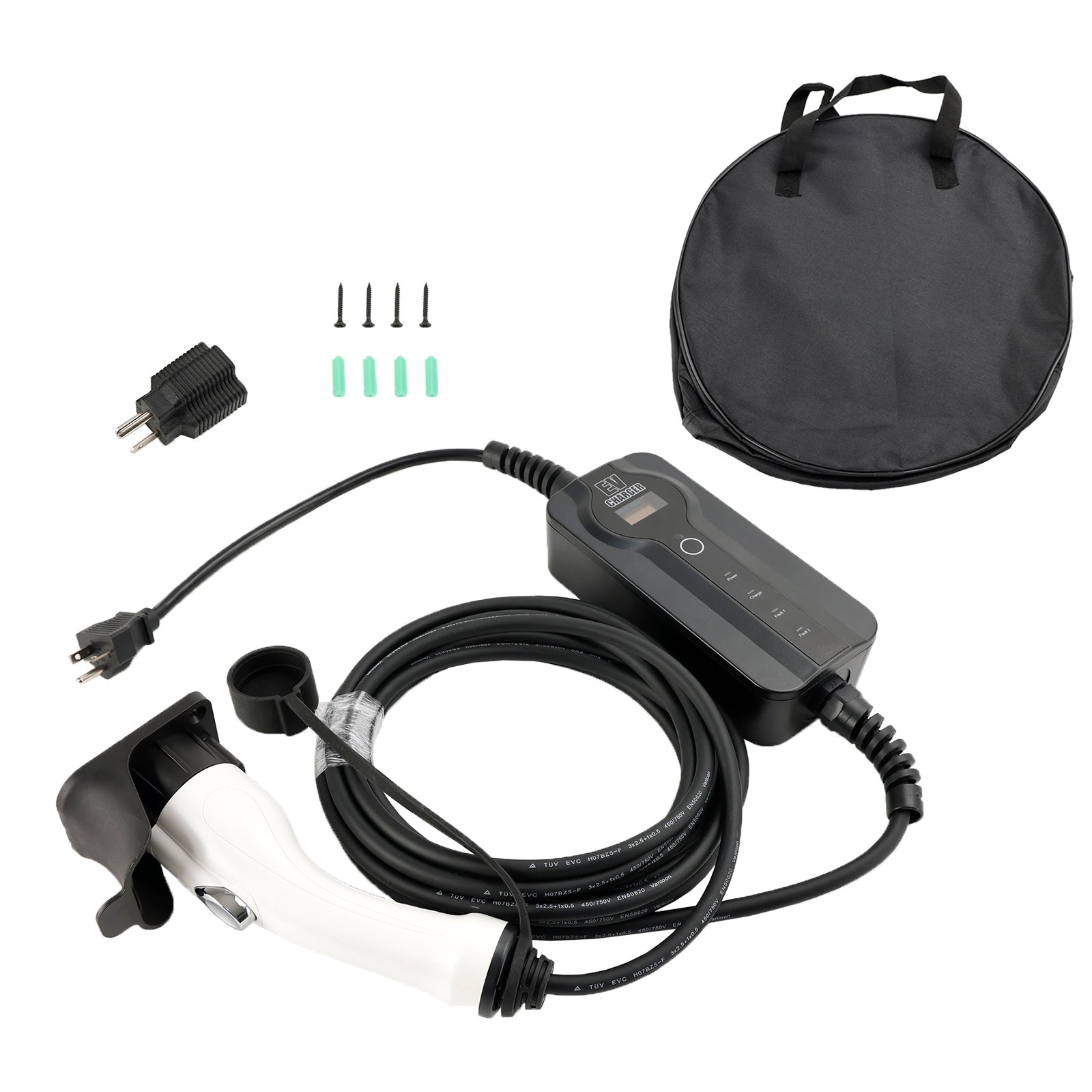 Elektroauto-Ladegerät EV J1772 J1772A Home 100-240V 16A Einstellbar 7Meter Level 2