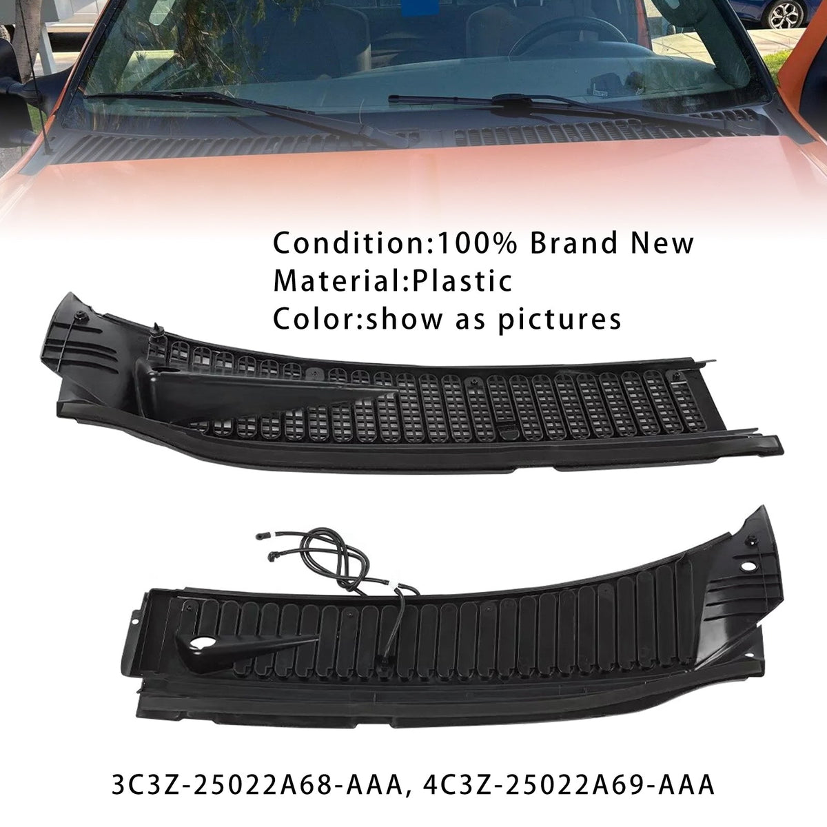 2000-2005 Ford Excursion Windshield Wiper Cowl Vent Grille 3C3Z25022A6 ...