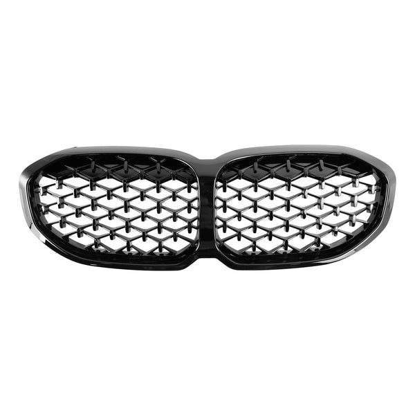 2019-2024 BMW 1 Series F40 Gloss Black Diamond Front Kidney Grill Grille