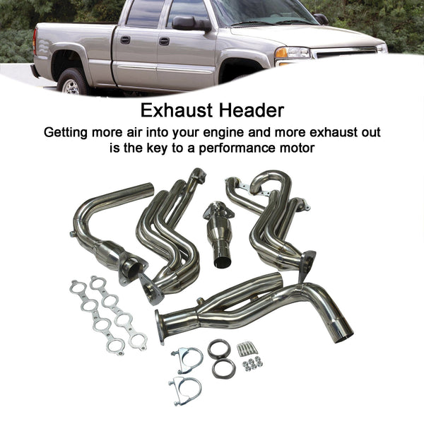 2002-2005 Chevy Avalanche 1500 roestvrijstalen spruitstukkopuitlaat GMT800 V8-motor met Y-pijp algemeen