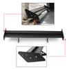 Universal Aluminium Justerbar Double Deck GT Bakre Trunk Wing Spoiler Svart Generisk