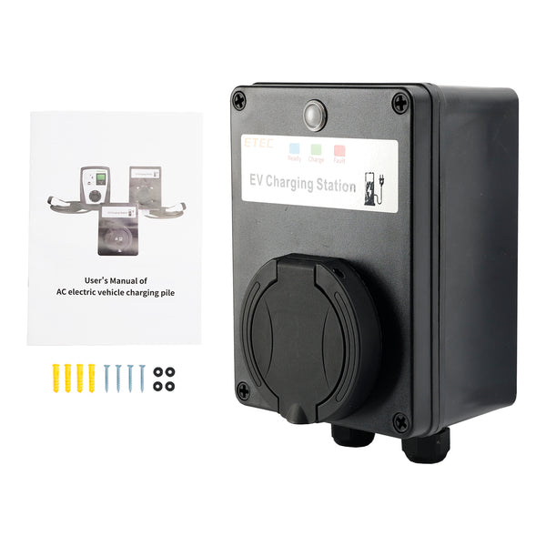 EV chargeur chargeur boîte murale unité prise rapide EV WallBox 32A 22KW Type2 IP65 intérieur extérieur générique