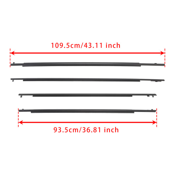 2010-2015  Toyota Prius 4PCS Door Glass Belt Outer Molding Weatherstrip