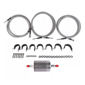 Kit tubi carburante intrecciati in acciaio inossidabile Chevy Silverado 1500 2500 1999-2003 819-840 15043857 Generico