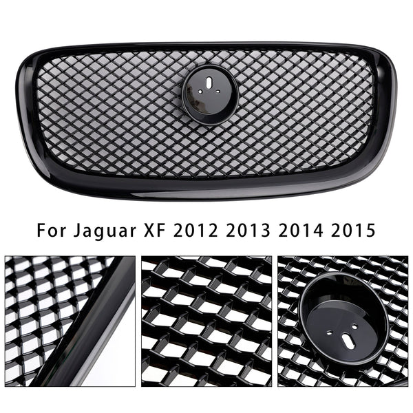 2012-2015 JAGUAR XF XF-R Stile Grilla frontale Grille Grille Gloss Black Generico