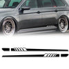 2 stuks Side Skirt Stripes Decal Sticker voor Mercedes BenzW205 C-Klasse AMG Zwart