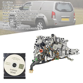 Corps de valve de transmission CVT 2012-2019 Chevy City Express Nissan Pathfinder 2,5 L avec solénoïdes JF016E générique