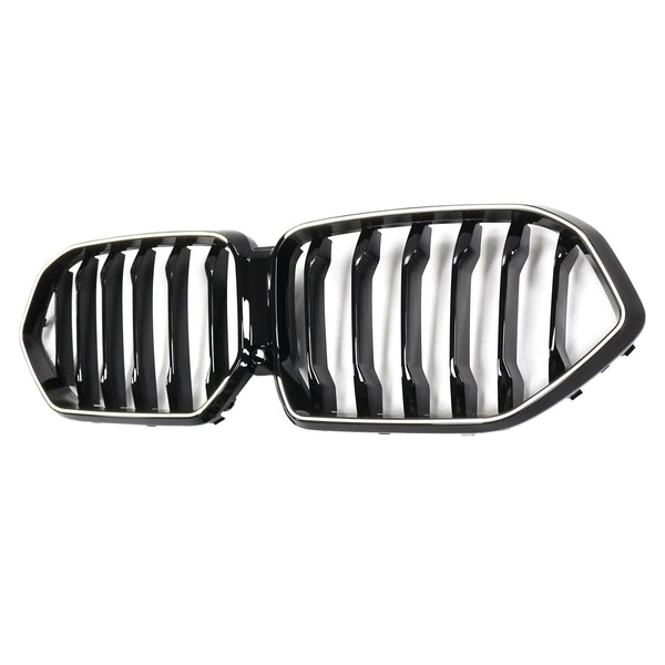 2020-2022 BMW x6 G06 M50I Svart front støtfanger grill grill m/kamera hull generisk