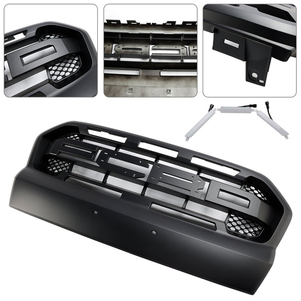 Raptor Style Front Bumper Grill Grille Fit Ford Ranger 2015-2019 T7 W/LED