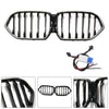 2020-2022 BMW x6 G06 M50I Svart front støtfanger grill grill m/kamera hull generisk