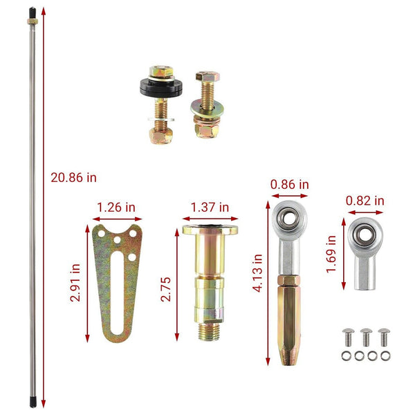 1986-1992 Lincoln Mark VII AOD Transmisión Kit de varillaje de cambio de columna ajustable de 21