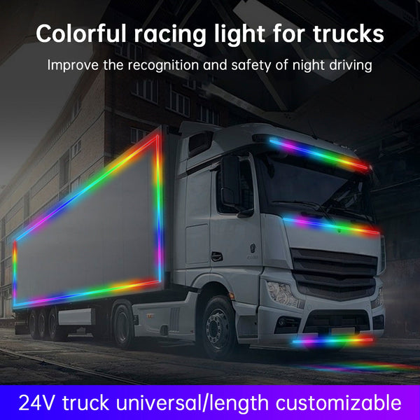 Truck Colorful Streamer Marquee LED Light Strips With Remote Control 2.4m