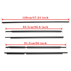 2003-2009 Toyota 4Runner 5Pcs Door Belt Molding Weatherstrips 68161-35060 68163-35030