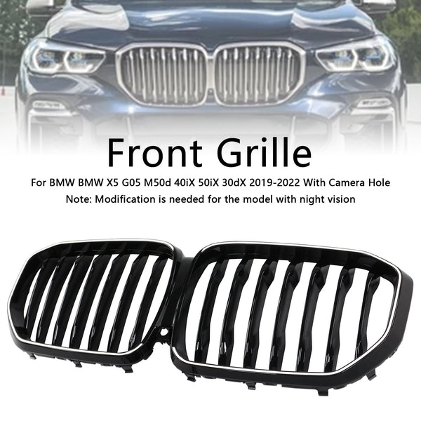 2019-2022 BMW X5 G05 M-Performance Gloss Black Front Nyre Grill 51137454887 Generisk
