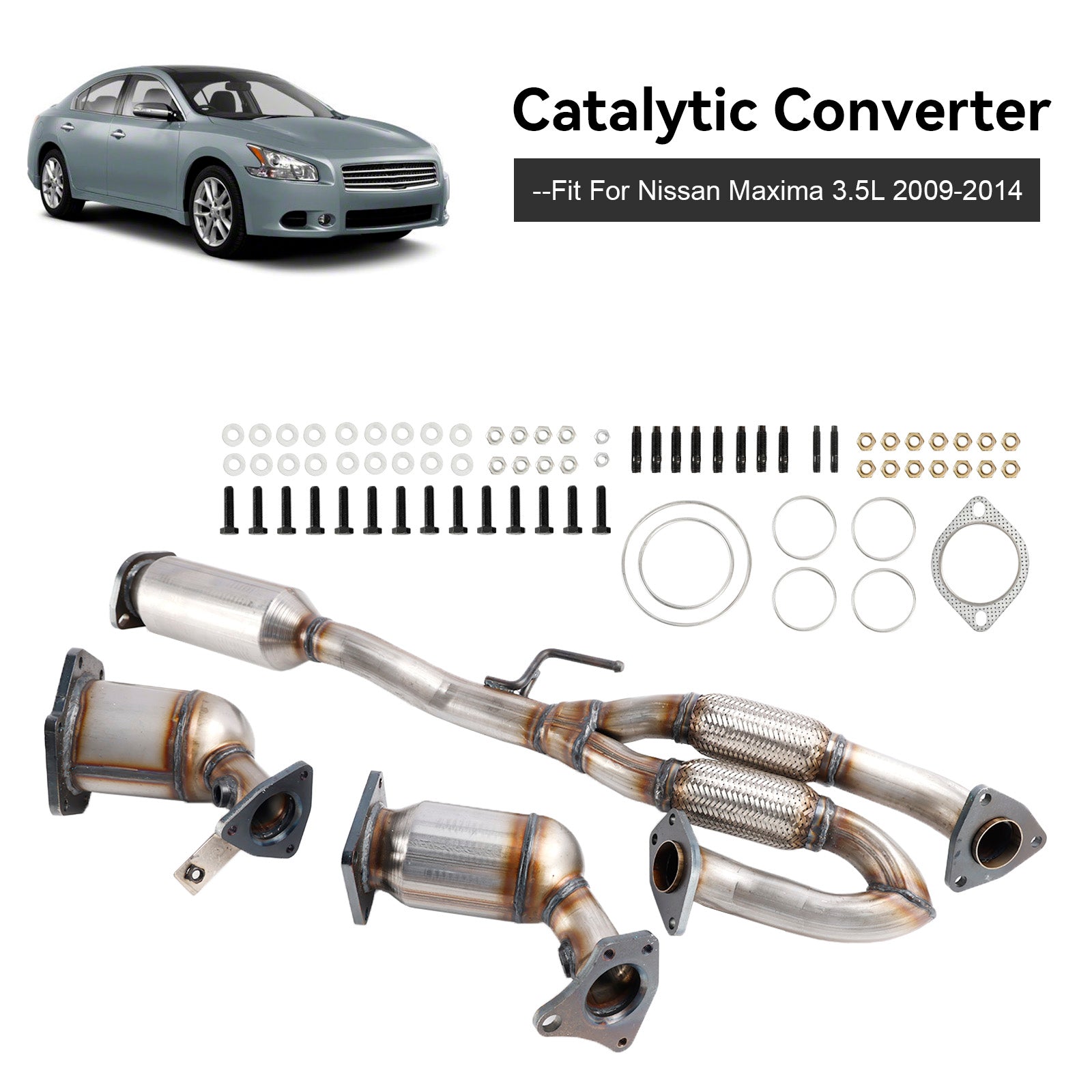2009-2014 Nissan Maxima 3,5L všechny tři ohebné Y-potrubí s katalyzátorem