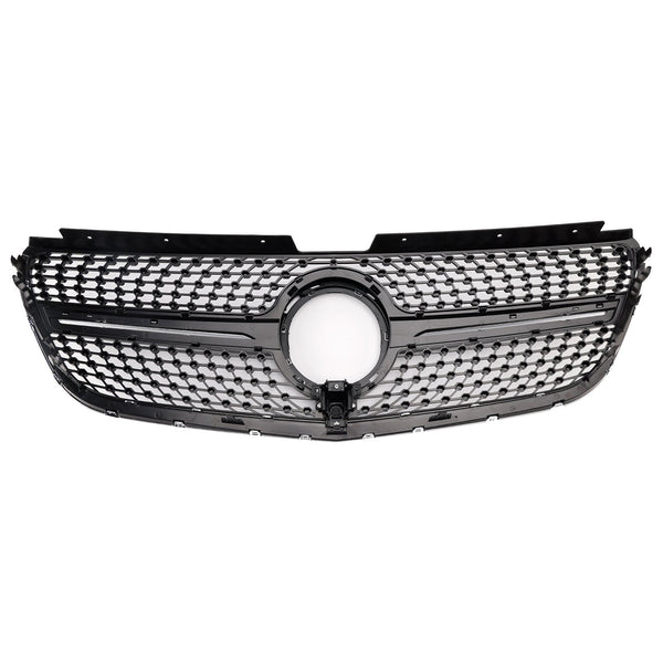 Chrome Front Bumper Grill Grille Fit Mercedes Vito W447 2014-2023 Diamond