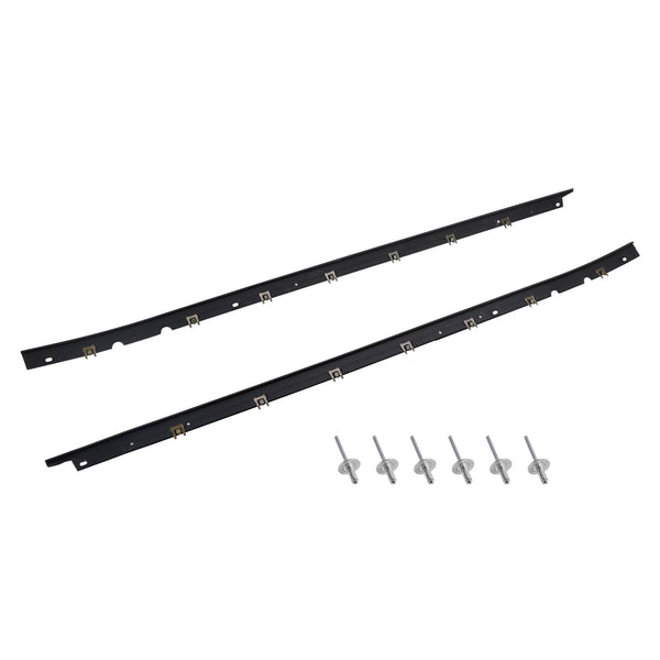 1984-1996 Chevrolet C4 Corvette Driver + Passenger Sides Door Panel Ytre Window Seals Midt-845680