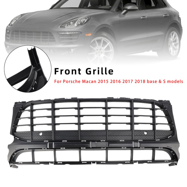 2015-2018 Porsche Macan Black Front Bumper Grill Grille 95B807683H1E0 Generisk