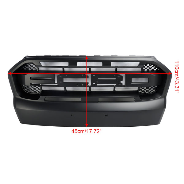 Raptor Style Front Bumper Grill Grille Fit Ford Ranger 2015-2019 T7 W/LED