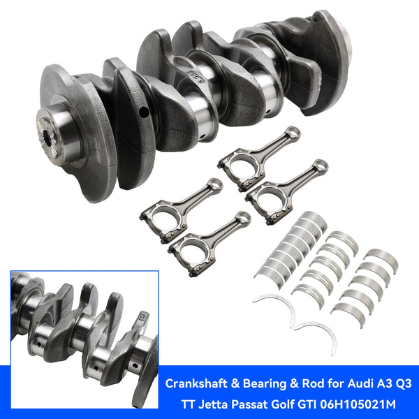 2008-2014 Audi TT Convertible 2.0 Crankshaft & Bearing & Rod 06H105021M Generic