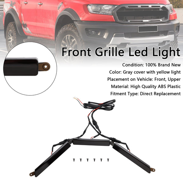 2019-2023 Ford Ranger T8 Ranger Raptor Style přední nárazník Gril Grill LED Light Generic