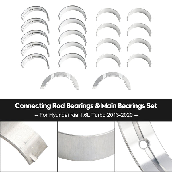 2018 - 2020 HYUNDAI KONA 1.6L DOHC L4 TURBO Connecting Rod Bearings & Main Bearings Set 23060-2B701 21020-2B100