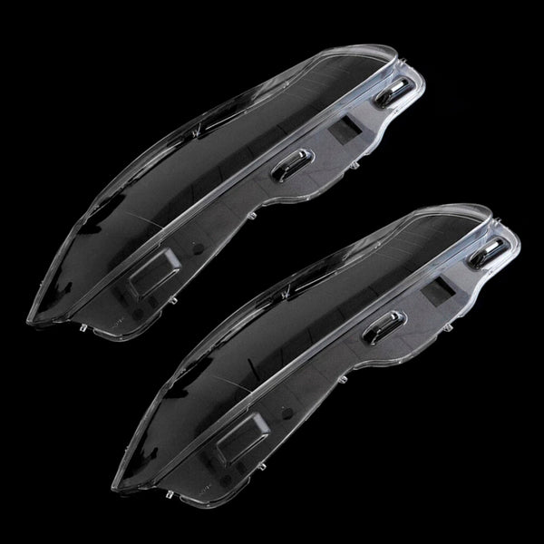 Pair Front Headlight Lens Cover Shell Clear For Jaguar XJ XJL 2010-2019