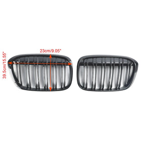 2016-2018 BMW X1 F48 F49 2 pièces grille de calandre avant noir brillant générique