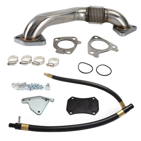 2011-2015 GMC Chevy 6.6L Duramax Diesel EGR Delete & Cooler Race Kit w/ Up pipe Generic