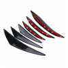 6PCS Universal Gloss Black Car/Auto Front Bumper Fins Spoiler Canards Refit