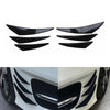 6PCS Universal Gloss Black Car/Auto Front Bumper Fins Spoiler Canards Refit
