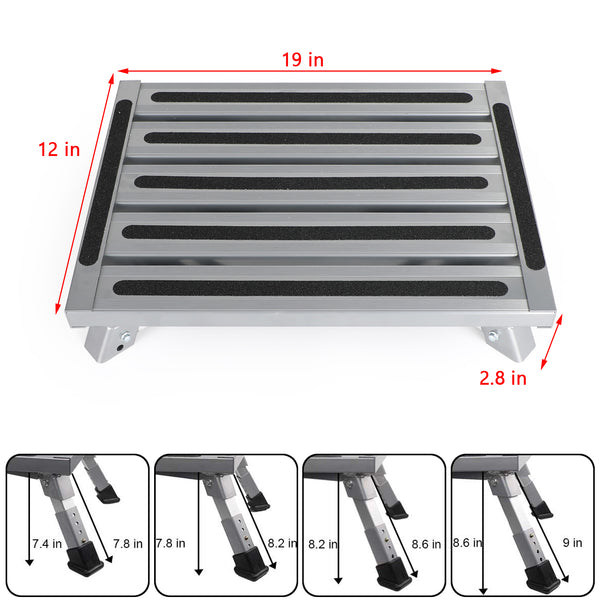 Plataforma de alumínio dobrável RV Step Stool Trailer Camper Escada de trabalho portátil genérica