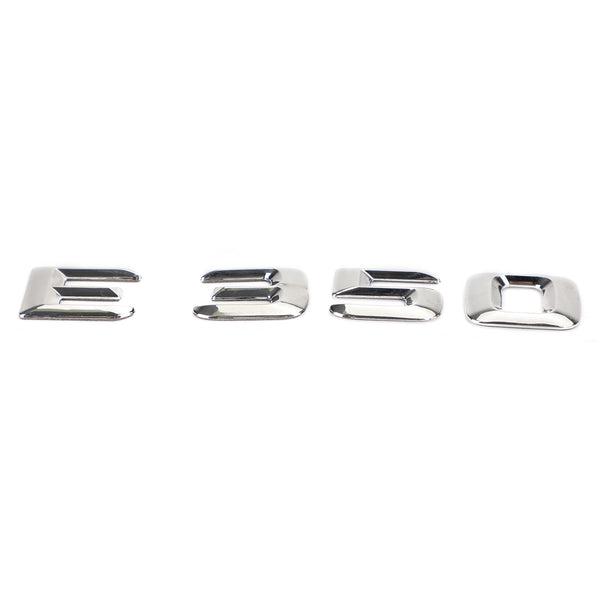 Rear Trunk Emblem Badge Nameplate Decal Letters Numbers Fit Mercedes E350 Chrome Generic