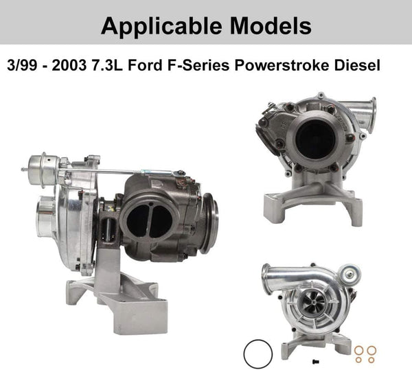 Non-EBP Valve Kit for Ford 1999.5-2003 7.3L Powerstroke Diesel Turbo Pedestal +Bolts & Exhaust Housing Generic
