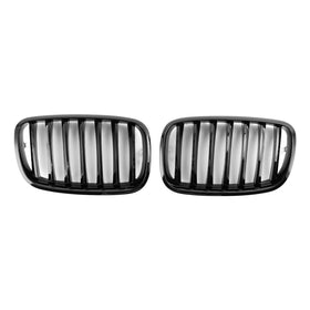 2007-2014 BMW X6 E71 Front Bumper Kidney Grille Grill Gloss Black 51137157687 51137305589 Generic