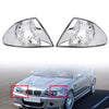 Luces transparentes de esquina de señal de giro delanteras para BMW Serie 3 E46 99-01 genérico