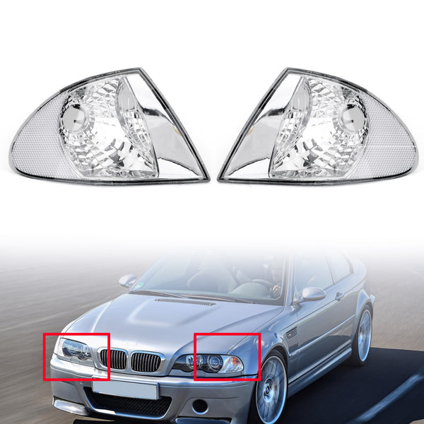 Clignotant avant, feux d'angle transparents pour BMW série 3 E46 99-01 générique