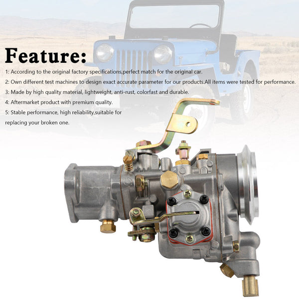 1955-1958 Jeep Willys CJ-5 F Head Carburador Carb Kit 17701.02 923808 VY7B98 Genérico