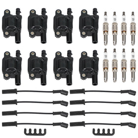 2006-2007 Cadillac CTS 6.0L-V8 8PCS Square Ignition Coil+Spark Plug+Wires 12611424 8125706160 D510C UF413 12570616 Generic