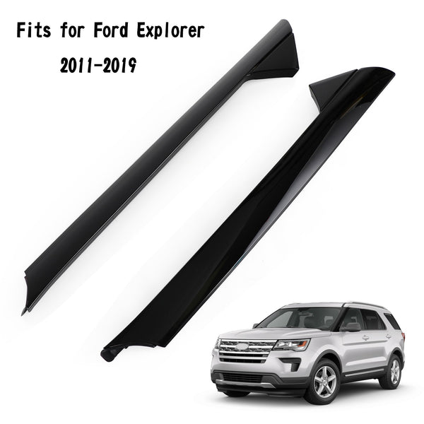 2011–2019 Ford Explorer links + rechts Paar seitliche Windschutzscheiben-Außenverkleidungsleiste Generic